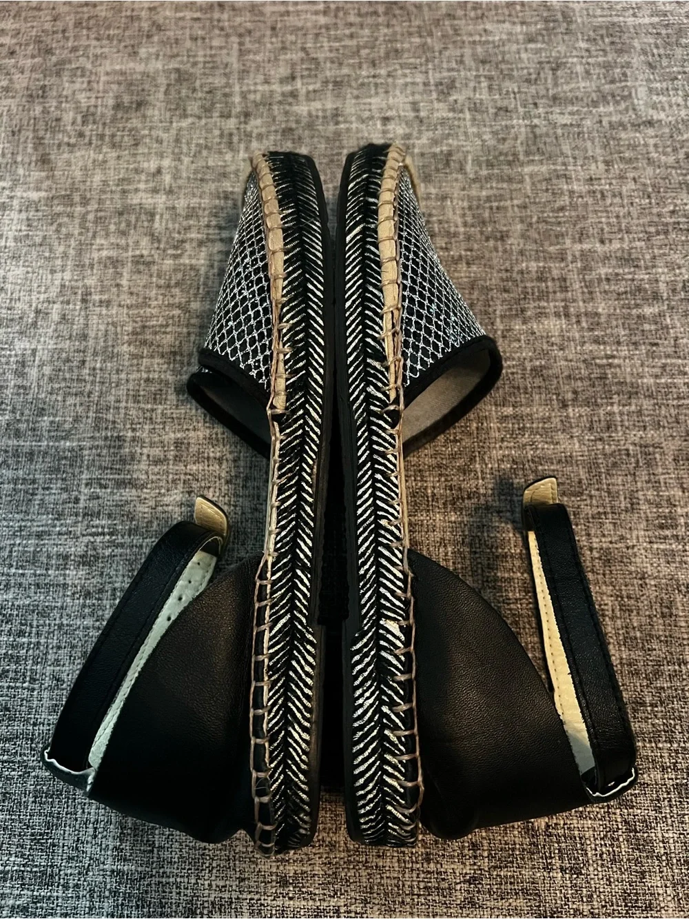 Andre Assous Spain Handsewn Espadrille Ankle Strap Flats EU 39